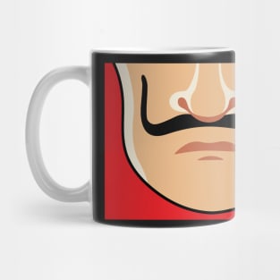 DALI - Moustache, colored, face mask (RED) Mug